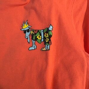 Black and Orange/Red GOAT USA T-Shirts